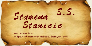 Stamena Staničić vizit kartica
